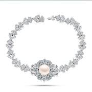 Bracelet "Pearl Flowers" 925 Sterling Silver