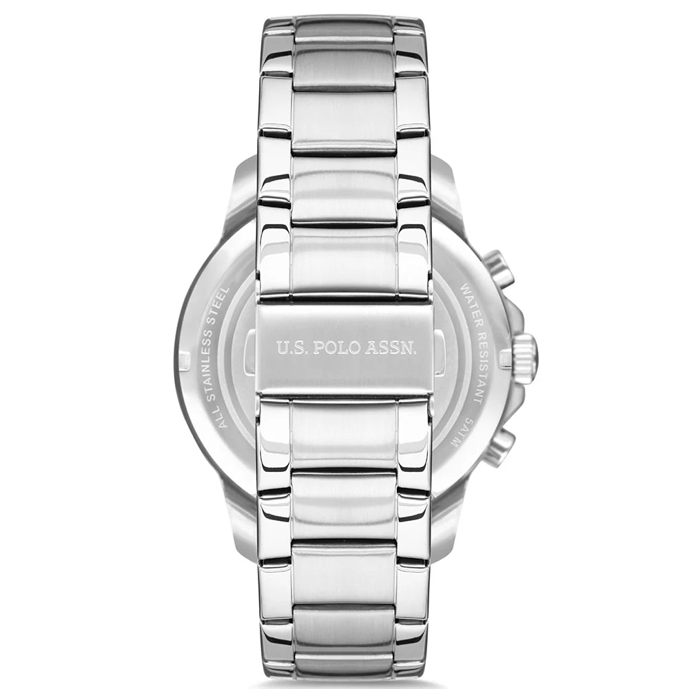 U.S. Polo Blue Dial Silver Bracelet Men's Watch