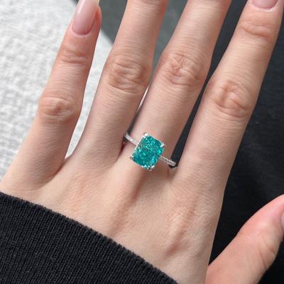 Shimmering Ice Crushed Aquamarine 925 Silver Ring
