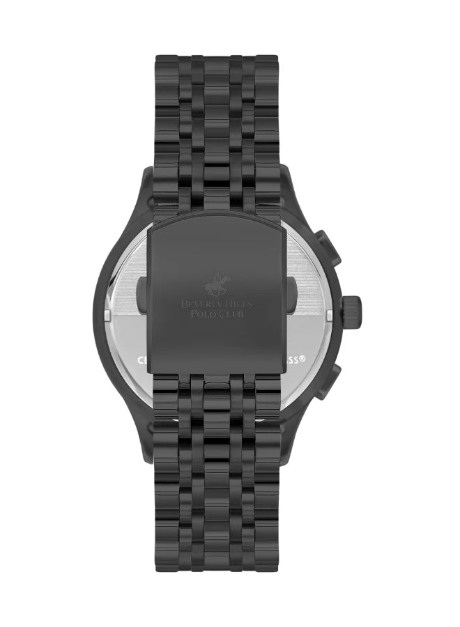 Beverly Hills Polo Club Black Dial Black Stainless Steel Men's Watch