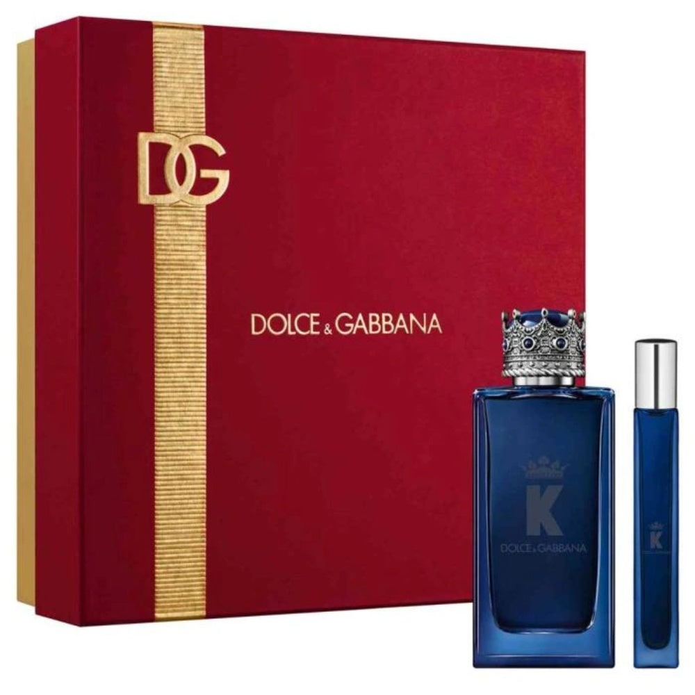 طقم عطر كيه إنتنس من دولتشي آند غابانا للرجال – أو دو بارفان إنتنس (100 مل + 10 مل)