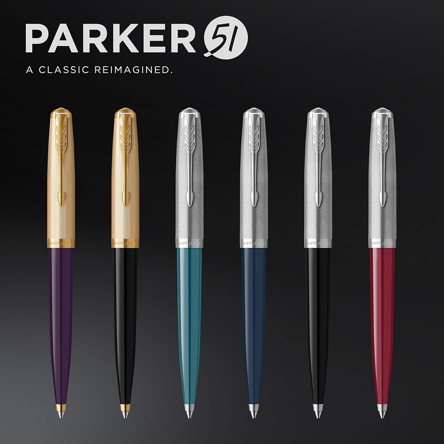 Parker 51 Black CT Ballpoint Pen – Chrome Trim – Model 2123493