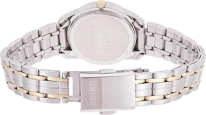 Seiko White Dial Gold-Tone Details Women's Watch