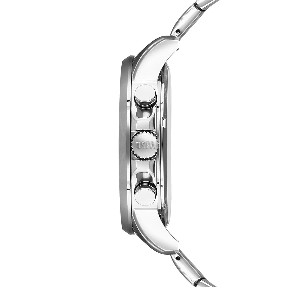 U.S. Polo Blue Dial Silver Bracelet Men's Watch