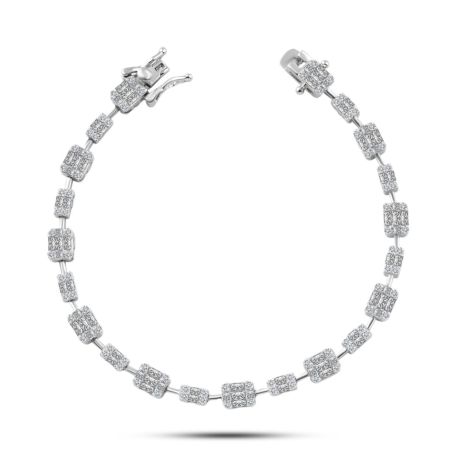 Bracelet "Shine of Squares" 925 Sterling Silver