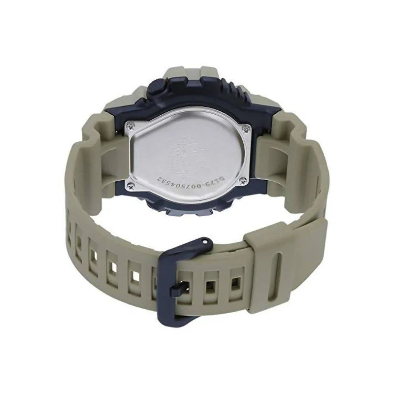 Casio Men's Analog-Digital Watch – Khaki Resin Case & Band