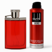 عطر ديزاير ريد للرجال من دانهيل – أو دو تواليت 100 مل مع بخاخ الجسم 226 مل