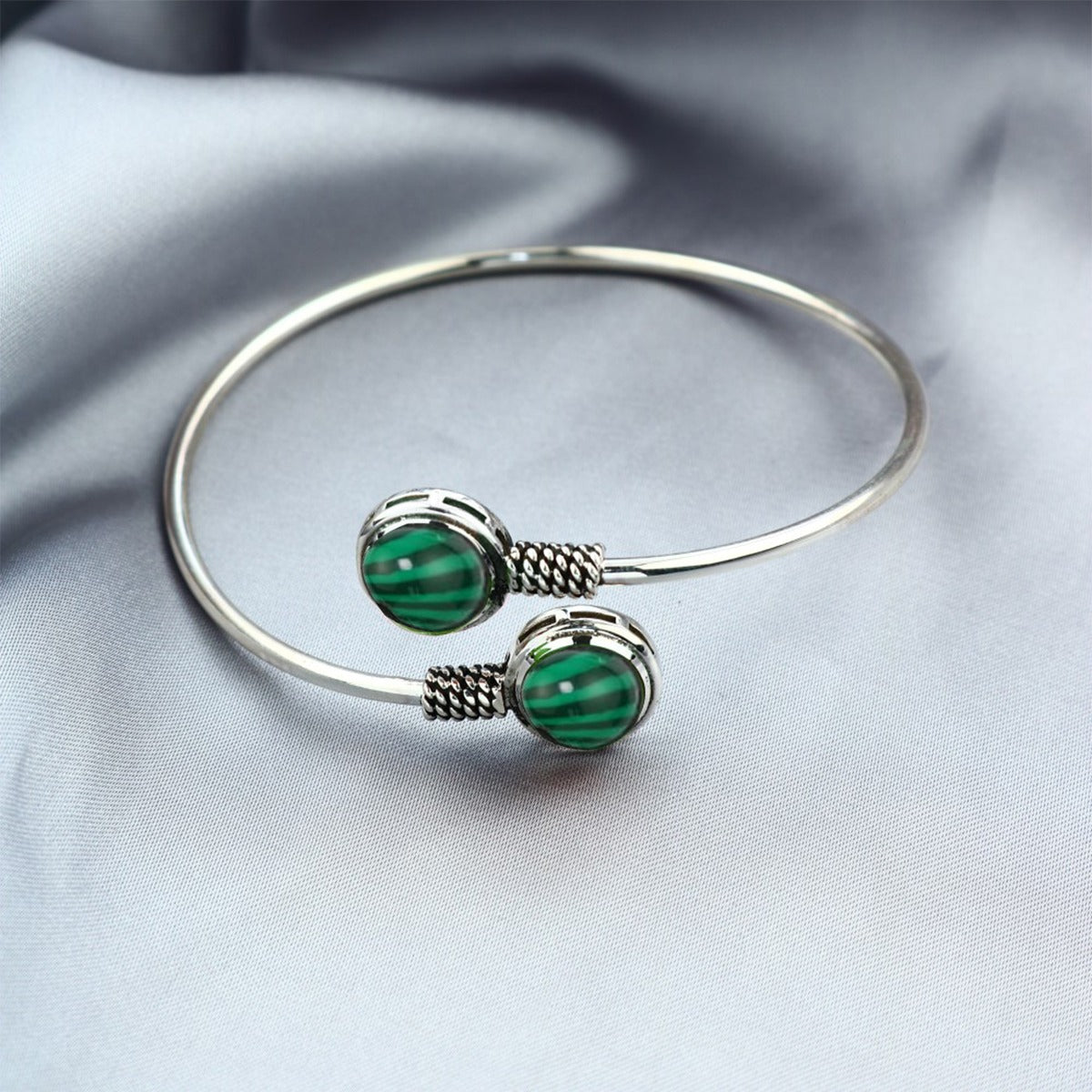Malachite 925 Silver Bangle