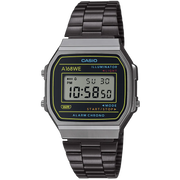 Casio Vintage Digital Unisex Watch – Digital Display & Dark Grey Stainless Steel Bracelet