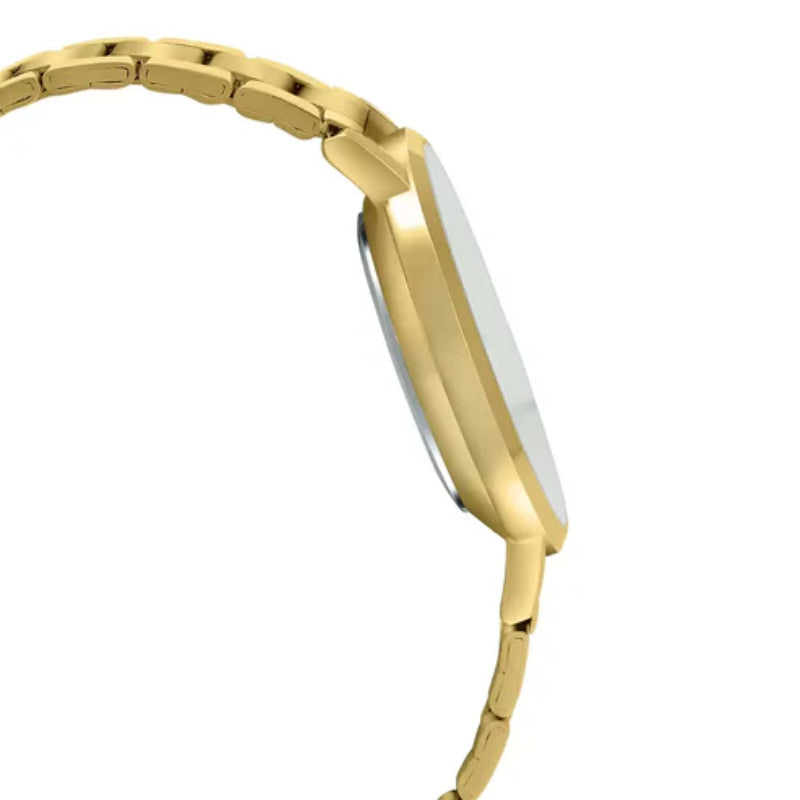 ساعة كاسيو رجالية تناظرية بسوار ستانلس ستيل ذهبي – MTP-VT01G-7BUDF