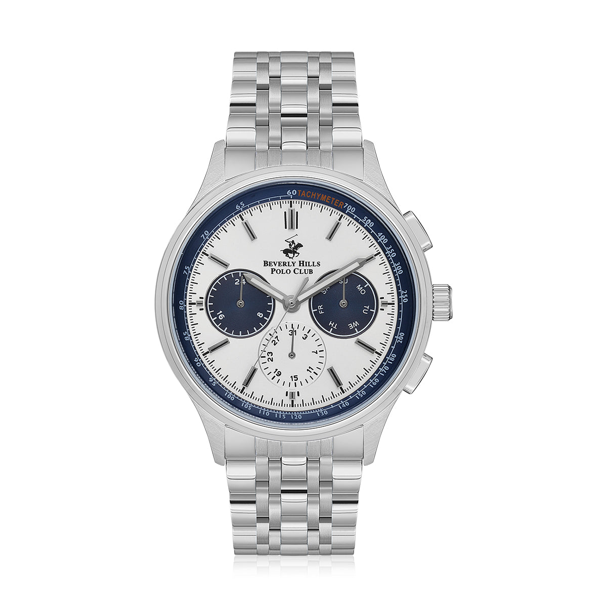 Beverly Hills Polo Club Men’s Chronograph Silver Metal Wristwatch – BP3556X.390