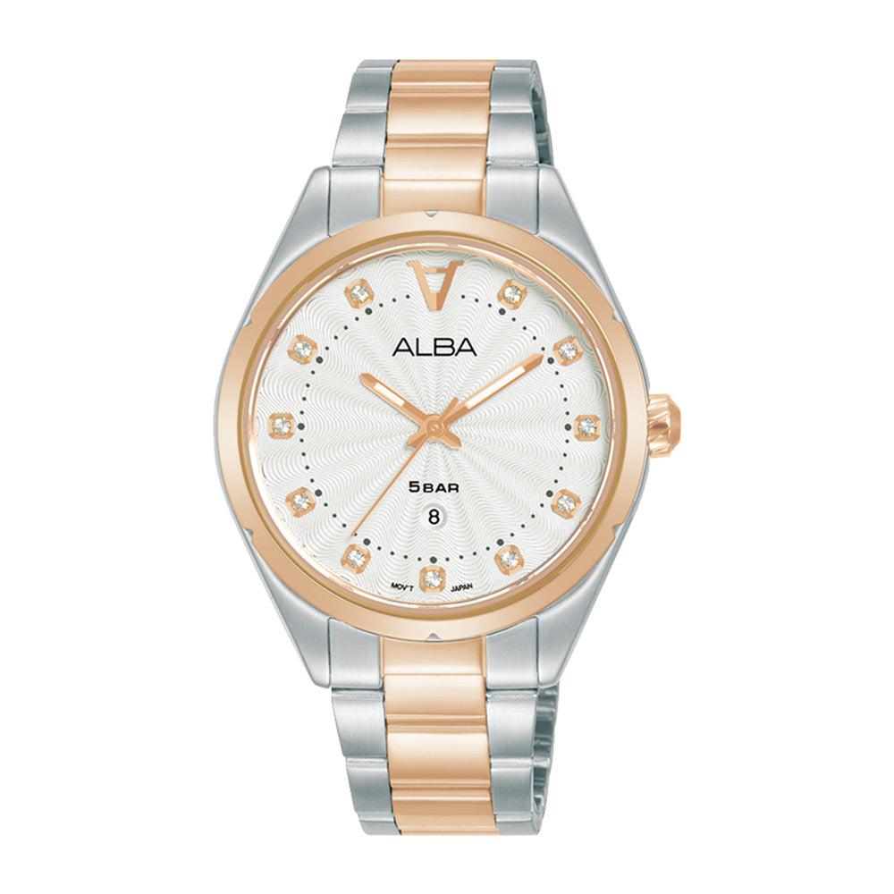 Alba women's analog wristwatch, metal