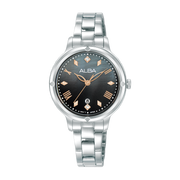 Alba Women's Watch Fashion Stainless Steel Band Black Mop Dial AH7DY3X1