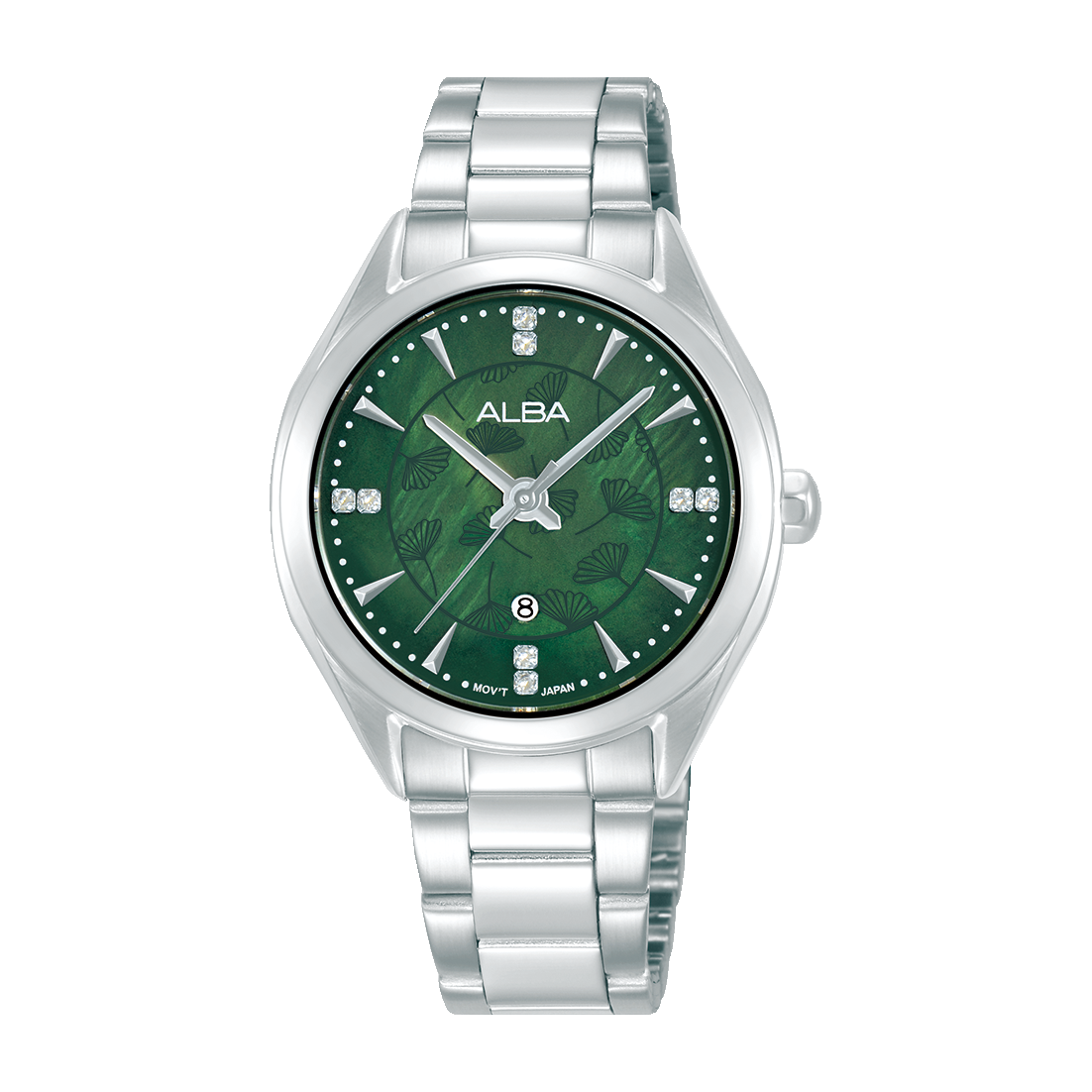 Alba Women's Watch Fashion Stainless Steel Band Green Mop Dial AH7EK3X1