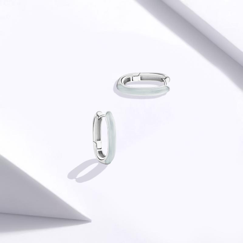 925 sterling silver earrings with platinum plating.