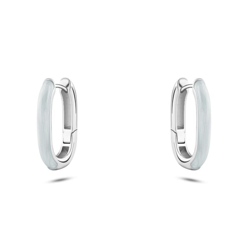 925 sterling silver earrings with platinum plating.
