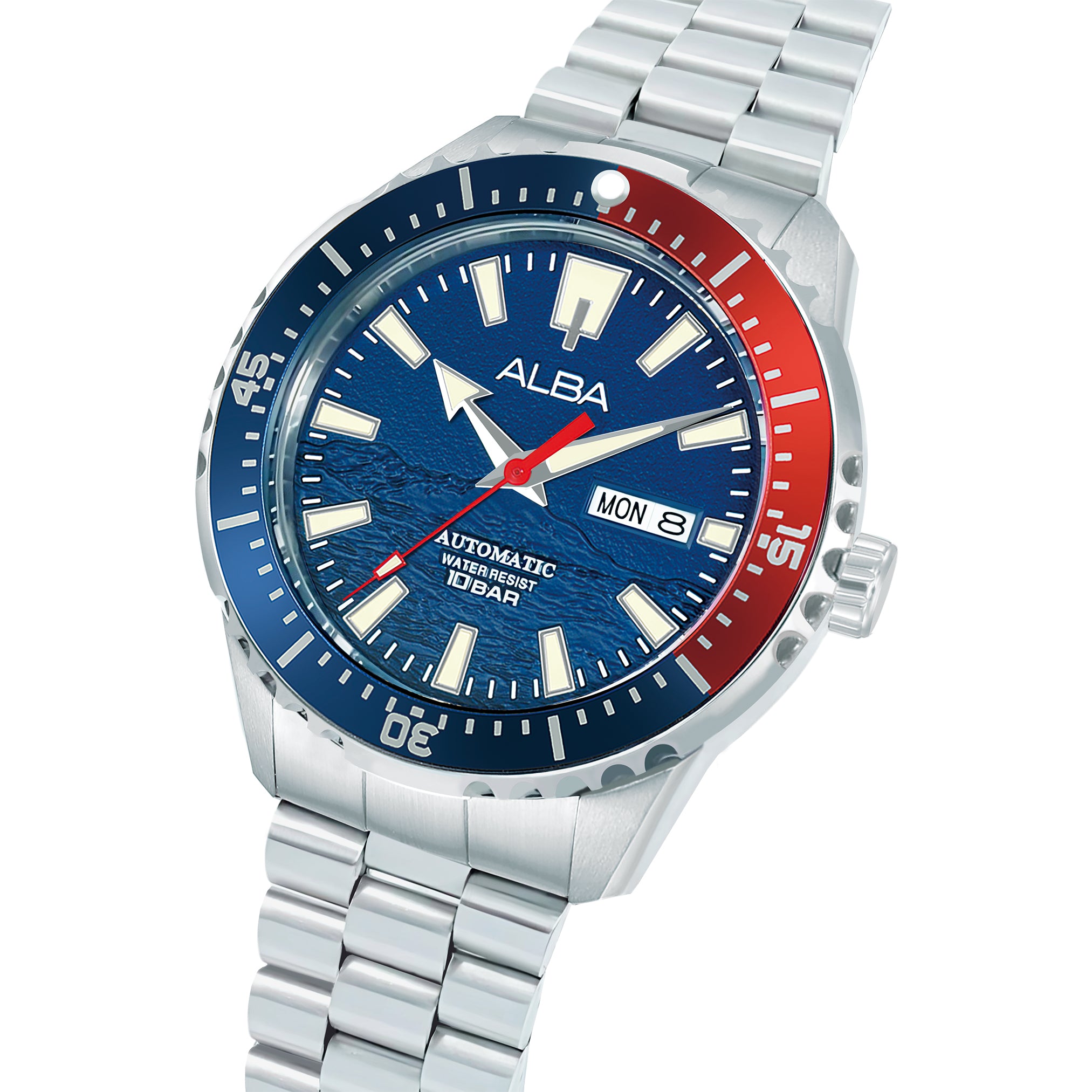 Alba Men's Watch Active Stainless Steel Band Blue Dial AL4735X1