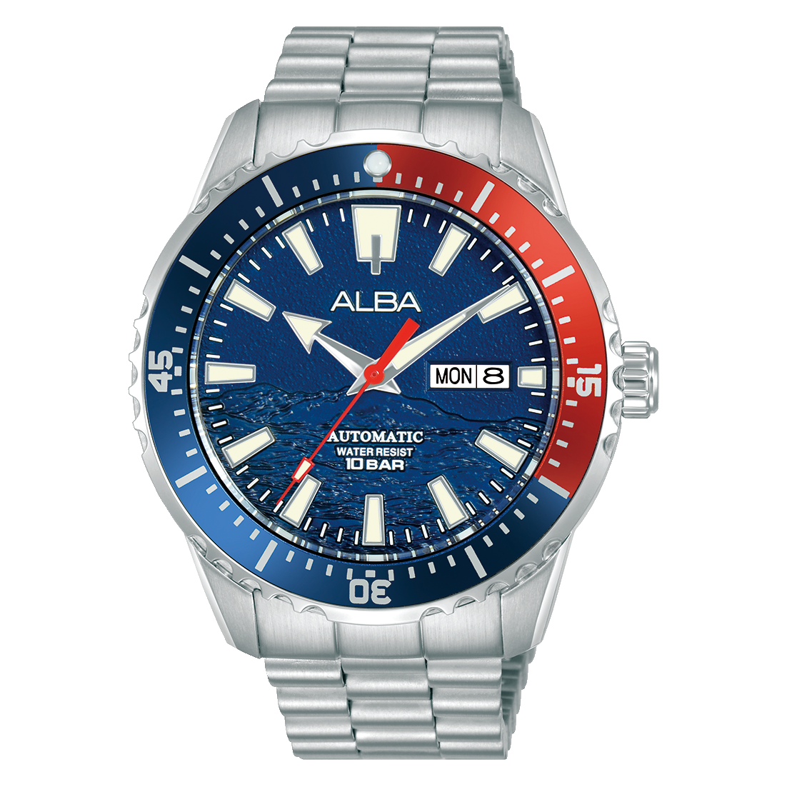 Alba Men's Watch Active Stainless Steel Band Blue Dial AL4735X1