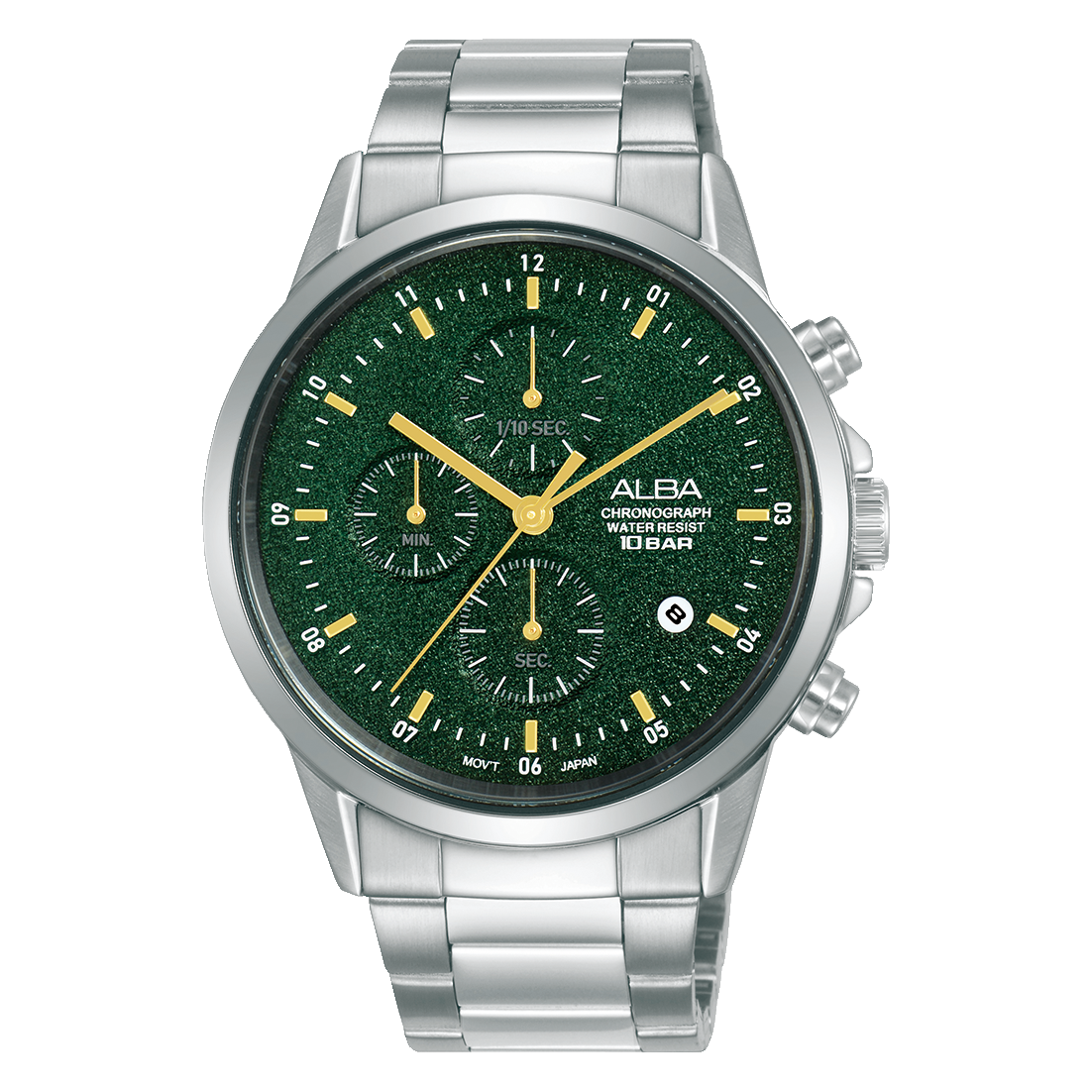 Alba Men’s Prestige Watch Stainless Steel Band Green Dial AM3863X1