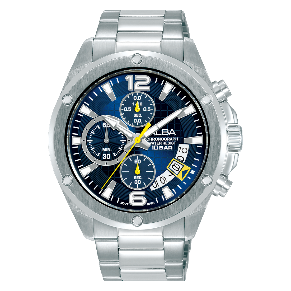 Alba Men's Watch Active Stainless Steel Band Blue Dial AM3987X1