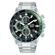 ساعة يد ألبا رجالي أكتيف كرونوغراف سوار استانلس ستيل مينا أسود AM3A25X1