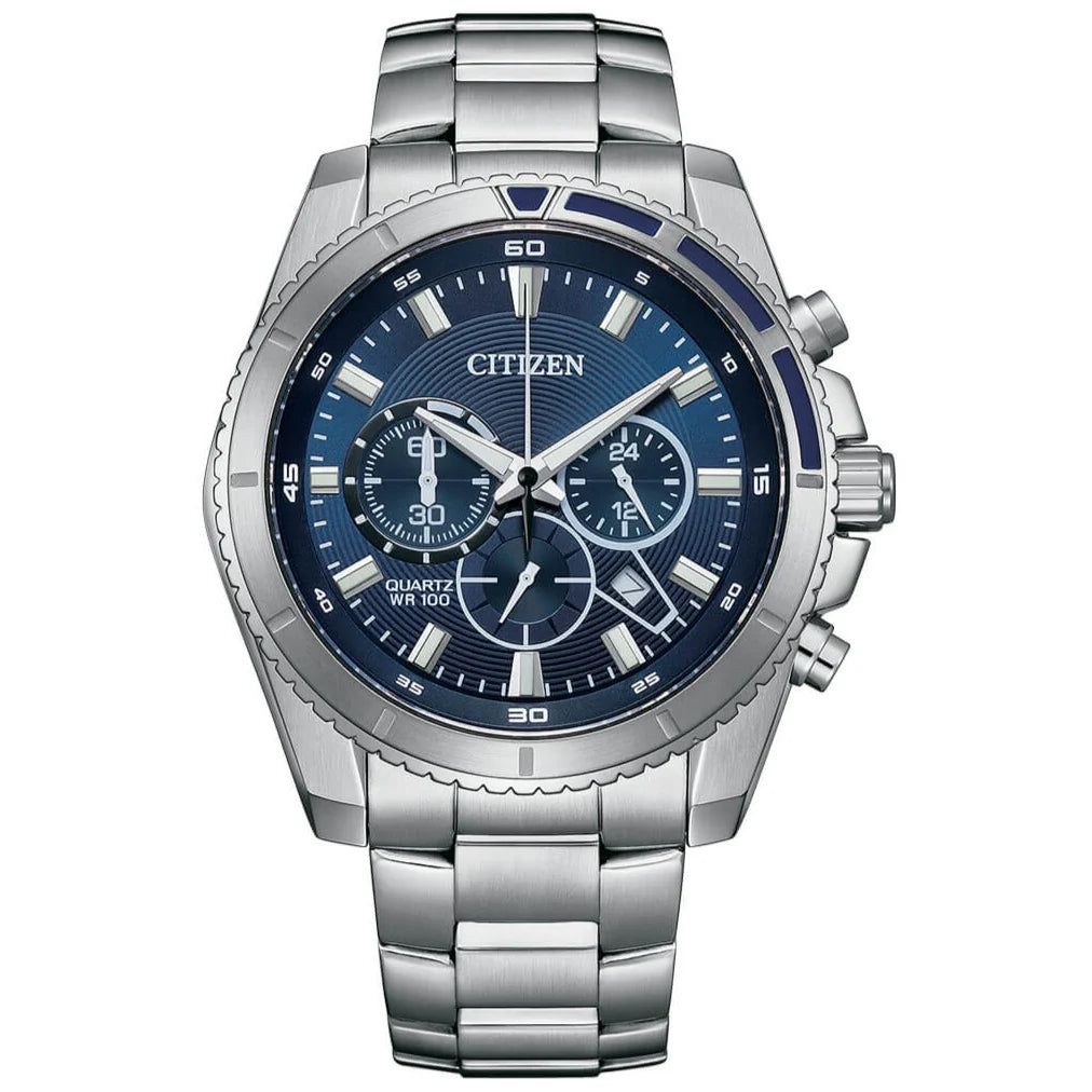 Citizen Chronograph Quartz Blue Dial Mens Watch AN8201-57L