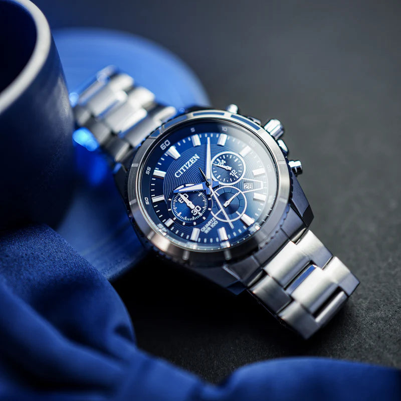 Citizen Chronograph Quartz Blue Dial Mens Watch AN8201-57L