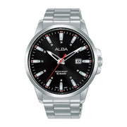 Alba Men’s Black Dial Stainless Steel Analog Watch
