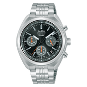 Alba Men's Watch Active Stainless Steel  Band Black Dial AT3K09X1