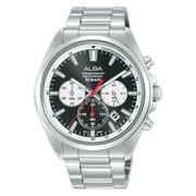 Alba Men's Watch Active Stainless Steel Band Black X White Dial AT3K31X1