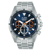 Alba Active Men's Stainless Steel Bracelet Watch Blue Dial AT3K61X1
