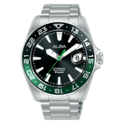 Alba Men's Watch Active Stainless Steel Band Black Dial AU4069X1