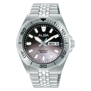 Alba Men's Watch Active Stainless Steel Band Black X Greyish Purple Dial AV3577X1