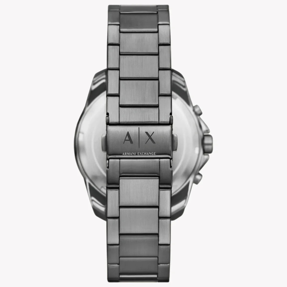Armani Exchange Men's Chronograph Watch – Gradient Blue Dial with Gray Stainless Steel Bracelet