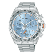 Alba Flagship Men's Stainless Steel Bracelet Watch Light Blue Dial AX7019X1