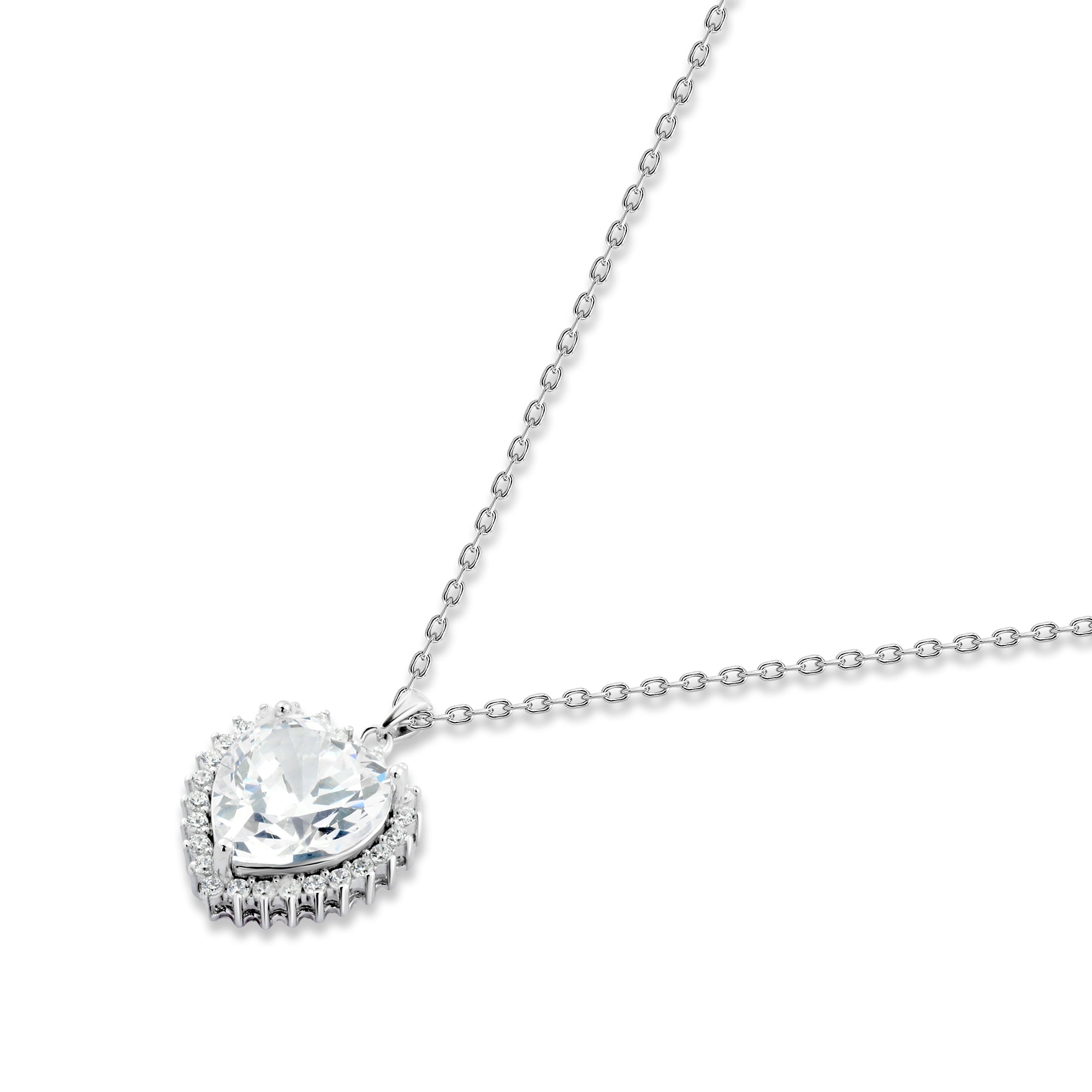 Classic Heart Necklace with a Luxurious Shine – 925 Silver