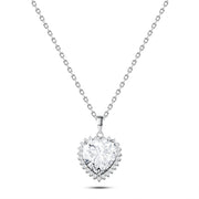 Classic Heart Necklace with a Luxurious Shine – 925 Silver