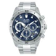 Alba Men’s Active Wristwatch with Stainless Steel Bracelet and Blue Dial – AZ5013X