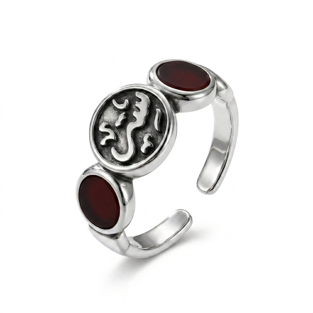 Women's 925 Silver Agate Ring (Satr)