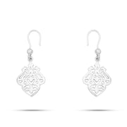 Silver hoop with an Arabic hollow design