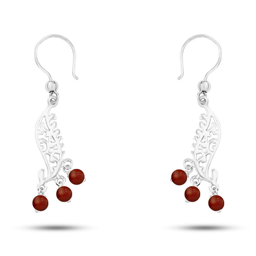 Silver hoop with an Arabic hollow design