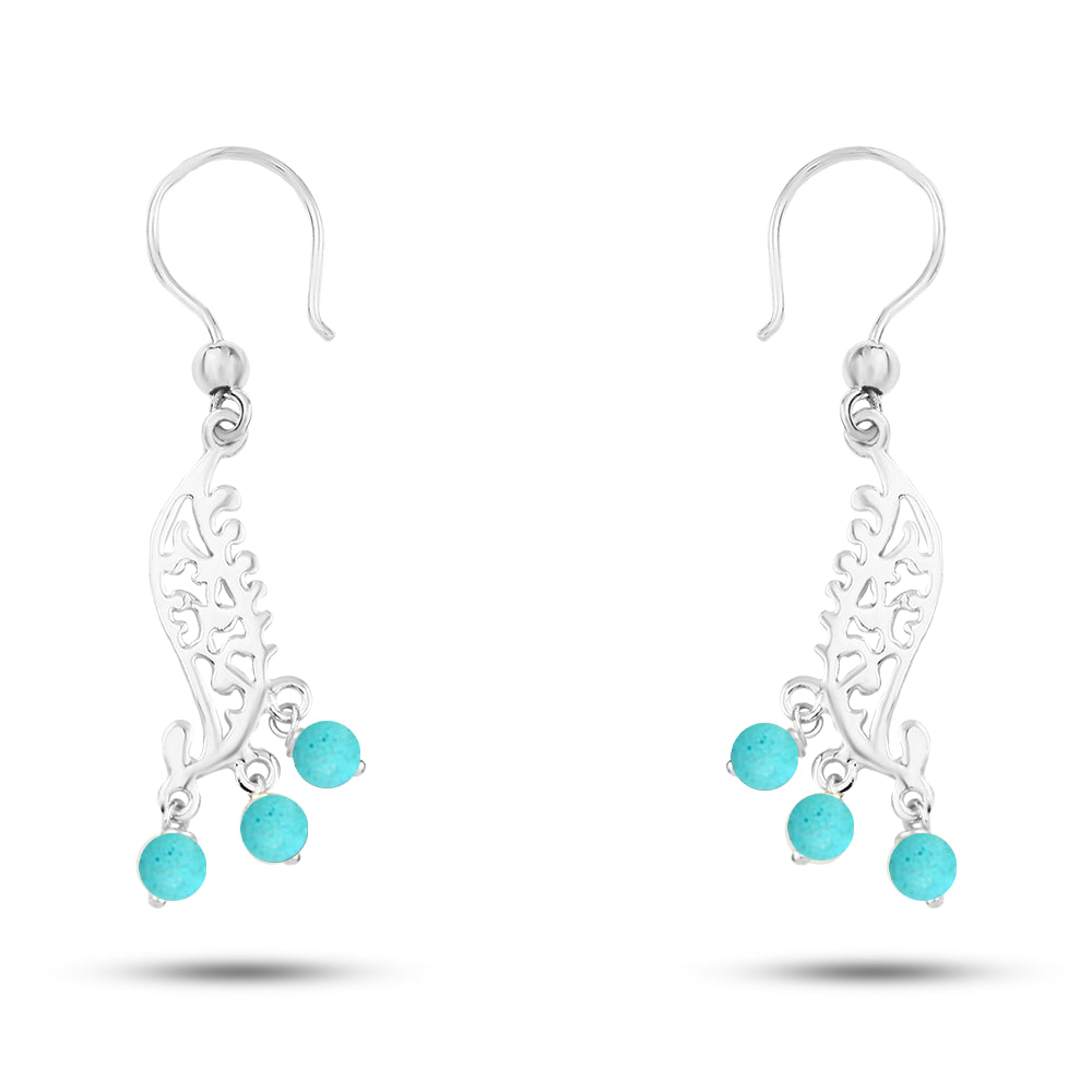 Silver hoop with an Arabic hollow design