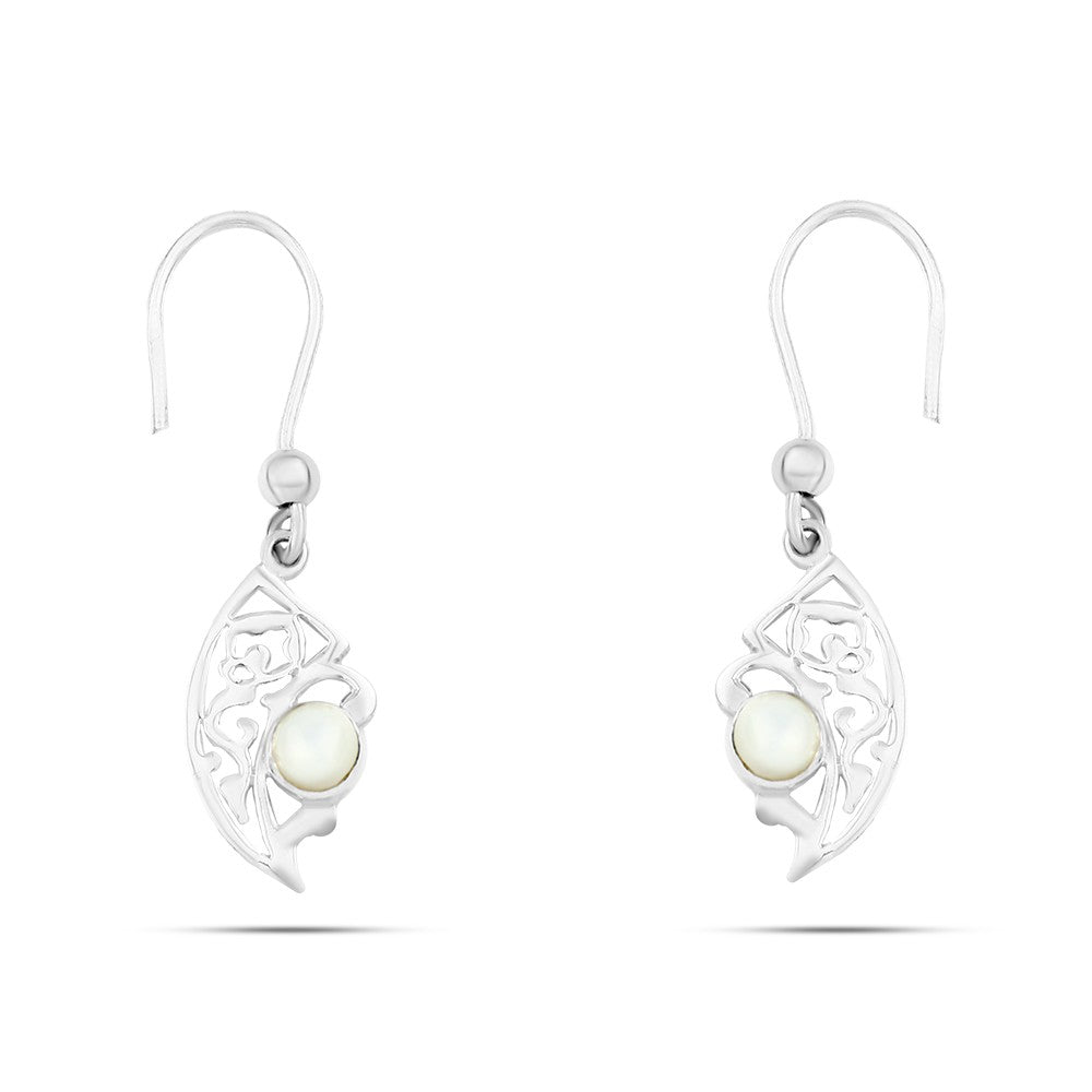 Silver hoop with an Arabic hollow design