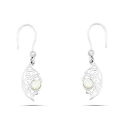 Silver hoop with an Arabic hollow design