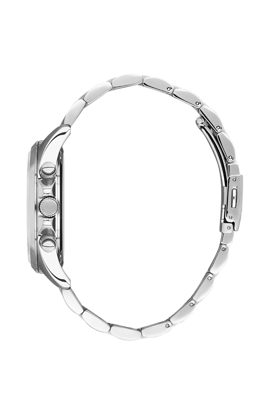 ساعة يد رجالية بيغوتي – ستانلس ستيل فضي بميناء رمادي وعدادات متعددة