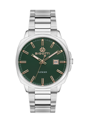 ساعة يد بيجوتي ستانلس ستيل أنالوج للرجال