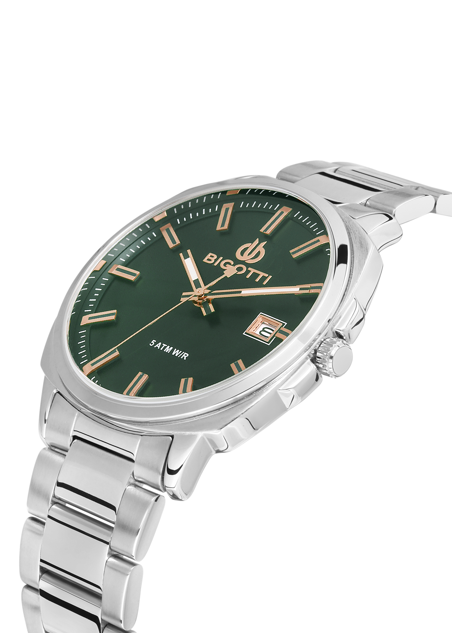 ساعة يد بيجوتي ستانلس ستيل أنالوج للرجال