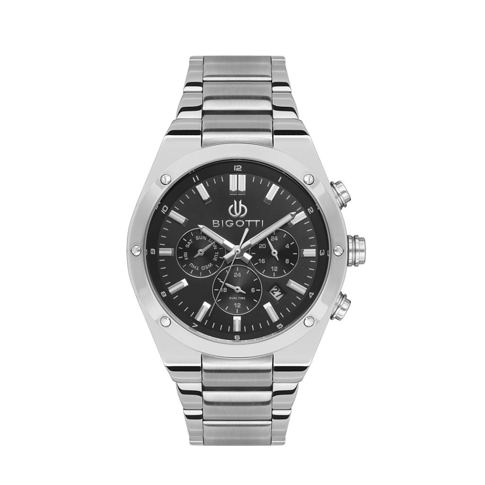 Bigotti Stainless Steel Multi-Function Men's Watch| Fathy Ibrahim