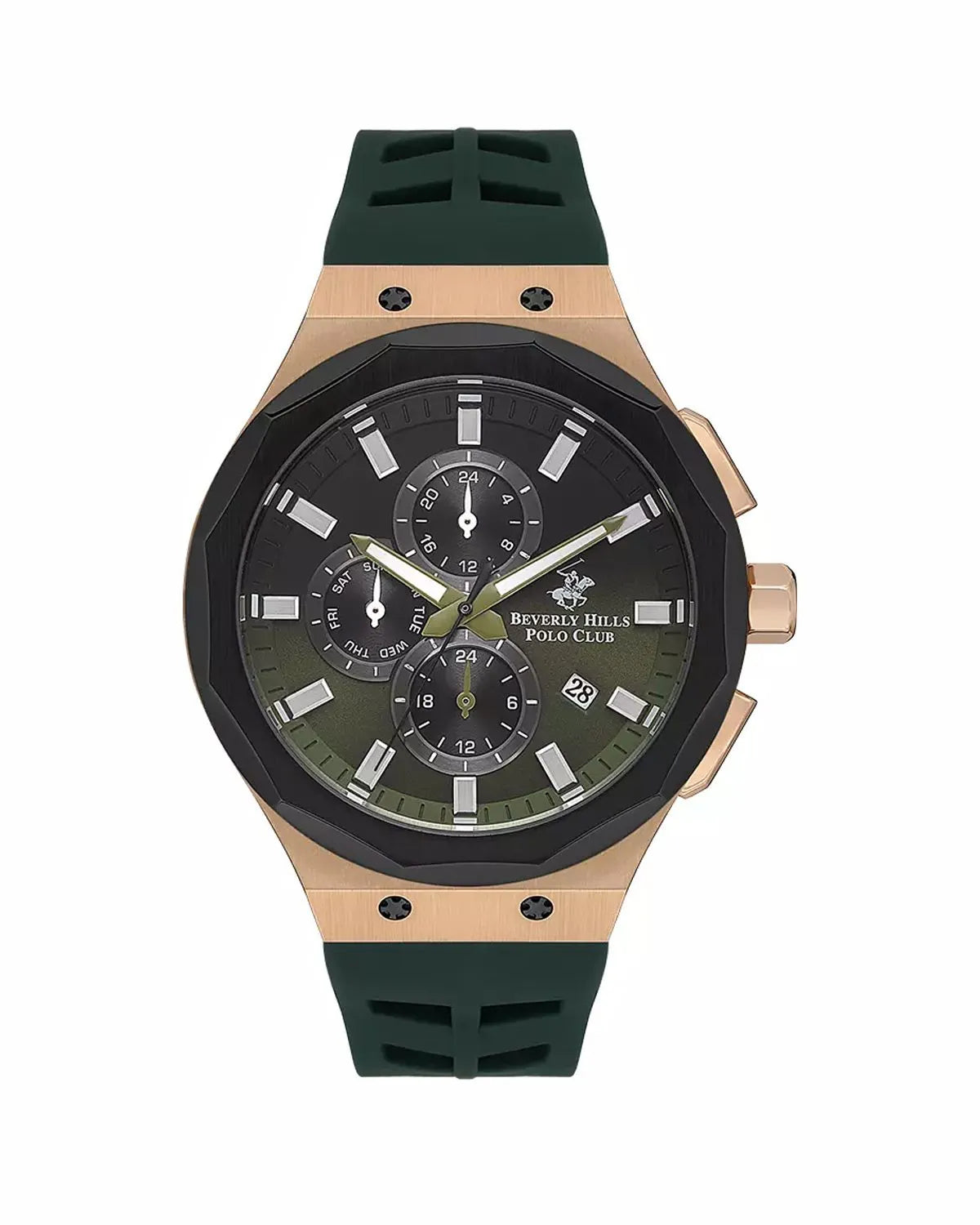 BP3535X.875 - Beverly Hills Polo Club Men's Multifunction Silicone Watch
