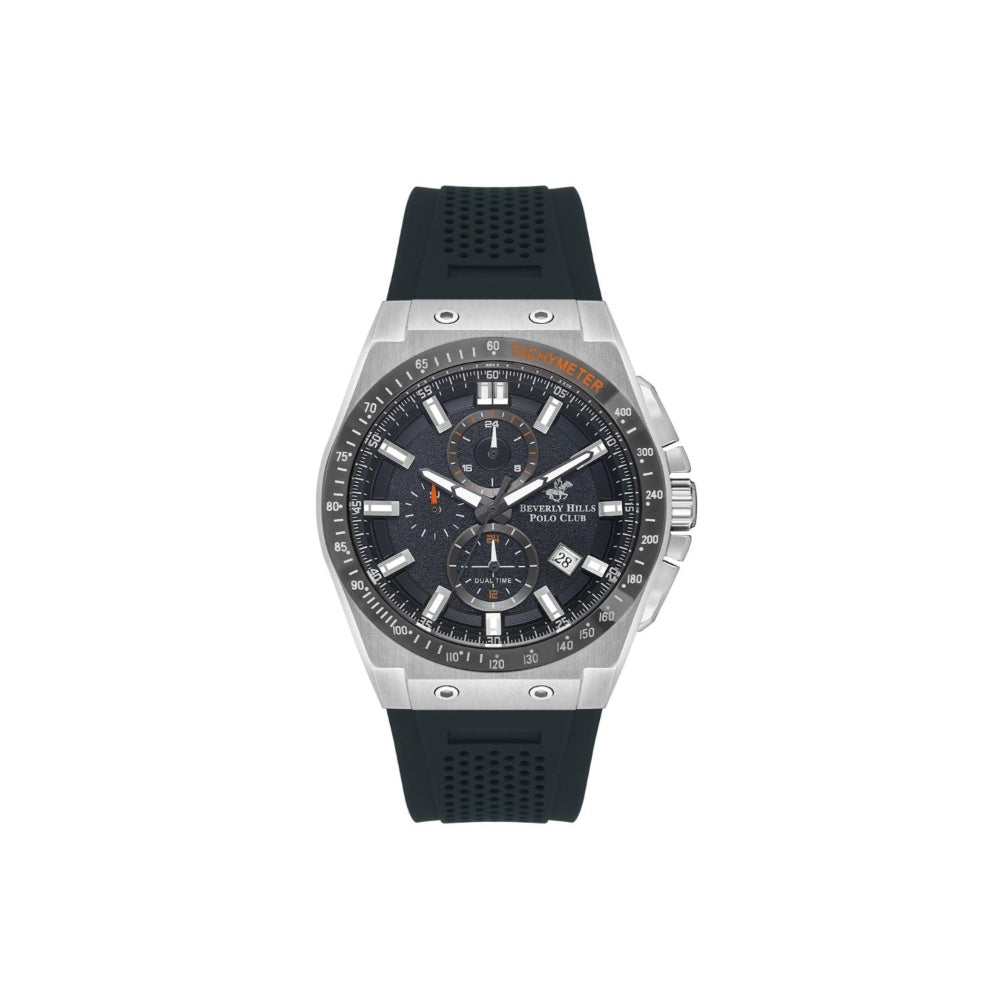 BP3541X.399 - ساعة يد بيفرلي هيلز بولو كلوب بسوار مطاط متعددة الوظائف رجالي